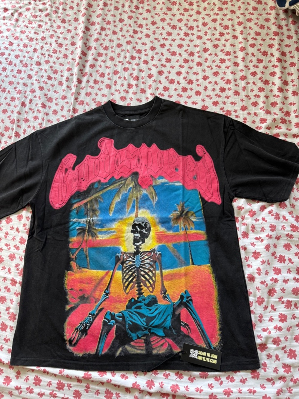 Godspeed - Black Graphic Skeleton Beach T-Shirt